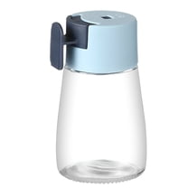 ACDANC Measuring Seasoning Bottle,Kitchen Glass Metering Press Type Salt Control Bottle Seasoning Dispenser Sugar Dispenser