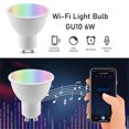 thumbnail image 4 of tuya Rgb Smart Light Bulb Dimmable Gu10 C37 A60(A19) T37 E14 E27 B22 Wifi Led Magic Lamp AC 85V-265V work with google home, 4 of 5