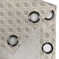 thumbnail image 5 of Ambesonne Retro Grommet Curtain, Abstract Wavy Ornament, 50" x 54", Taupe and Beige, 5 of 6