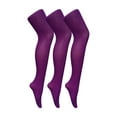 thumbnail image 1 of 3 Pair Multipack Womens Coloured Opaque 80 Denier Tights | Sock Snob | Plain Block Colour Tights, 1 of 2