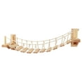 thumbnail image 5 of QLFYUU 40" Wall-mounted Cat Roped Bridge for Indoor Cats  Wooden Steps Beige, 5 of 7