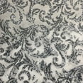 thumbnail image 1 of Paillettes Poudre Sequins Floral Dentelle Transparente Tissu Tulle Robe de Soirée Performance Couture Tissu 0.5yard, 1 of 7
