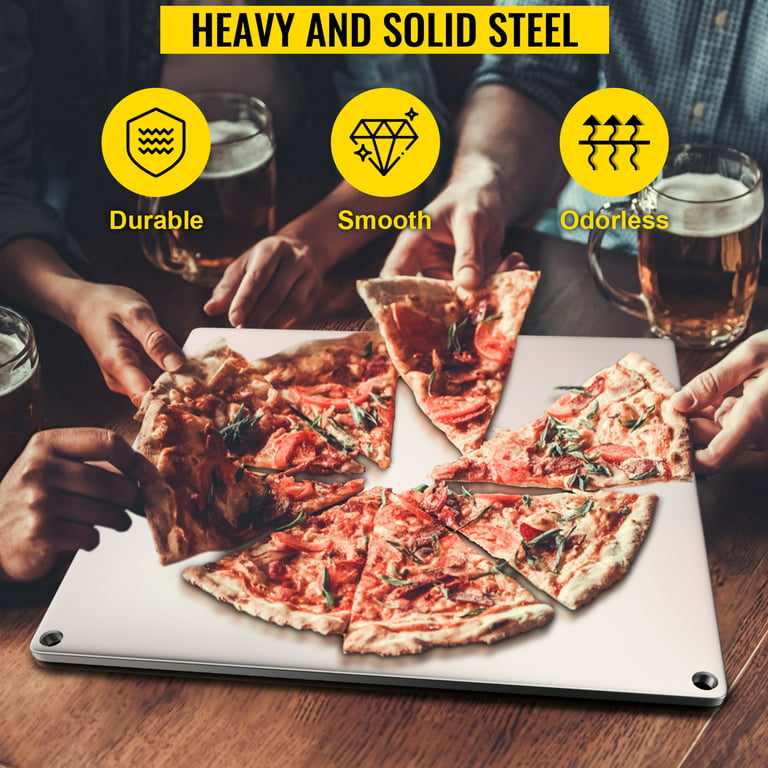 Steel Pizza Stone, Solid Steel Baking Steel, 16 x 14 Steel Pizza Plate,  0.2 Thick Steel Pizza Pan, High-Performance Pizza Steel for Grill and  Oven, Baking Surface for Oven Cooking and Baking