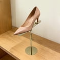 thumbnail image 3 of veasfak Shoe Rack Adjustable Height Rack Retail Supplies for High Heels Sandals Shop Gold, 3 of 9