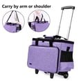 thumbnail image 4 of Funda para máquina de coser Yarwo Rolling Tote con ruedas, color morado, 4 of 7