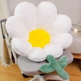 thumbnail image 4 of Injueey Cojín de asiento Cojín de sofá Cojines de silla Accesorios para el hogar Suavidad de estudiante En forma de flor borrosa Mirada linda Decoración del hogar Piel de conejo blanco Injueey HA084465-05, 4 of 6