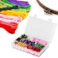 thumbnail image 3 of Juego completo de hilo y aguja para amantes de las manualidades, kit de costura y bordado casero de 100 colores, 3 of 8