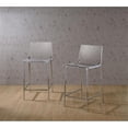 thumbnail image 2 of Fox Hill Trading Pure Decor 24" Metal Counter Stools in Chrome (Set of 2), 2 of 3