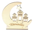 thumbnail image 1 of Decoración de madera Eid-UL-FIGR Luna Estilo de estilo Islam Color de registro con pedestal El festival de ornamentos de madera rompiendo para artesanías JM01353 2 Paquete Monstrate HA011757-01, 1 of 7