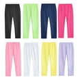 thumbnail image 5 of BULLPIANO 1-11T Toddler Girls Leggings Footless Yoga Athletic Pants Soft Stretch Solid Color Leggings Ankle Length Stretch Trousers Tights, 2 PACK, 5 of 5