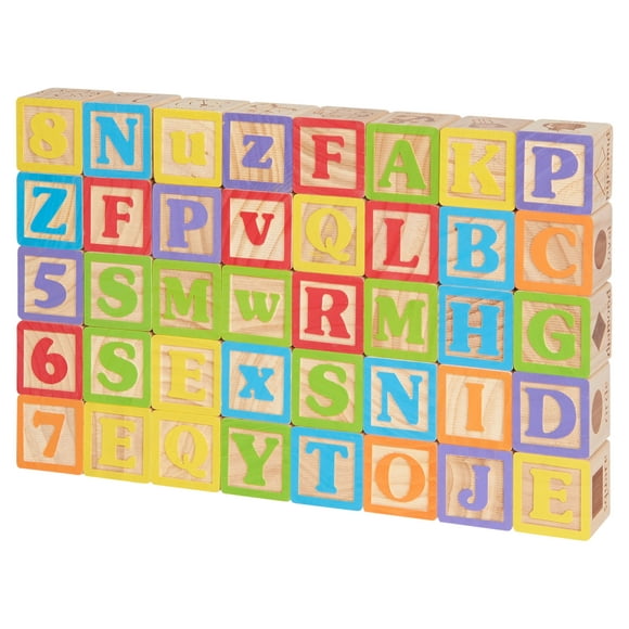 Spark. Create. Imagine 40 Piece ABC Alphabet toy with wooden blocks with bright graphics