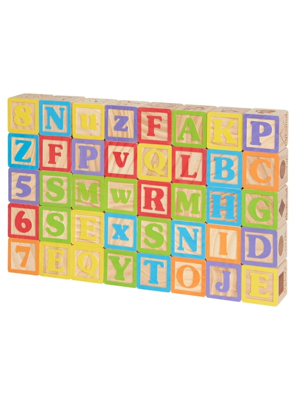 Spark. Create. Imagine 40 Piece ABC  Alphabet  toy with wooden blocks with bright graphics