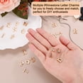 thumbnail image 4 of Encanto de letra Y de strass de 20 piezas de Uxcell para pulsera/brazaletes/joyería dorada 0.39" x 0.51", 4 of 6