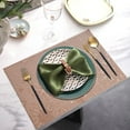 thumbnail image 4 of YIKA Table Mat Solid Color Insulation Mat Placemat Scald Table Mat Christmas Vibe Placemat Rose Gold, 4 of 6