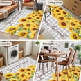 thumbnail image 5 of Yellow Sunflowers Area Rugs 3'x5', Washable Small Throw Rugs for Living Room Bedroom, Summer Floral Elegant Pastoral Checkered Indoor Outdoor Rug Non-Slip Low Pile Carpet Runner Reversible Floor Mats, 5 of 8