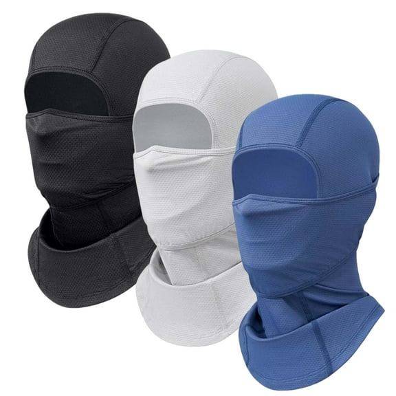 WuPing 3 Pcs Cycling Balaclava Sun UV Protection Hood Breathable Full Head Mask Face Cover for Men Women
