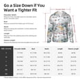 thumbnail image 5 of Uemuo The World Map with Cartoon Animals Pattern Women's Full Zip UPF 50+ Sun Protection Hoodie Jacket Long Sleeve Sun Shirt Hiking Outdoor Performance with Pockets-Small, 5 of 9