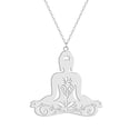 thumbnail image 5 of Charm Patterned Yoga Meditating Pendant Stainless Steel Necklace For Women Jewelry Gift, 5 of 5