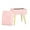 Pale Pink/Golden, variant on Vanity Stool Chair with Storage, Soft Ottoman Seat Vanity Stool with Anti-Slip Feet, Fluffy Padded Seat Multifunctional Footrest Side Table with 4 Metal Legs for Makeup, Bedroom, Pink
