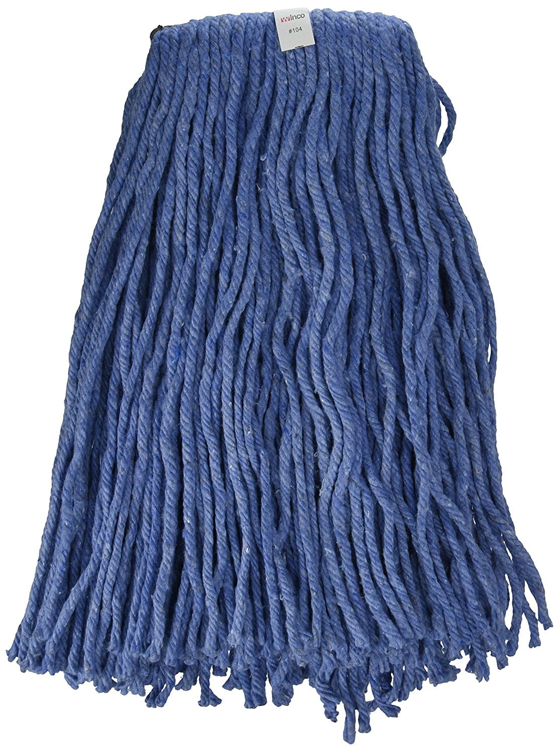 Winco Yarn Mop Head, 24Ounce, 4 Ply Cut Head, Blue