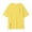 Light Yellow, variant on Girls Short Sleeve T Shirts Orange Oversized Crew Neck Side Split Tops Loose Fit Casual Basic Summer Tees 11-12 Years