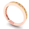 thumbnail image 2 of 0.39 ct Brilliant Round Cut Natural Citrine 18K Rose Gold Stackable Band SZ 9.75, 2 of 6