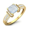 thumbnail image 2 of 2.02 Cts Cushion Shape Moonstone Art Deco Shank 925 Sterling Silver Gold Vermeil Women Mother's Day Gift Ring, 2 of 3
