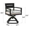 thumbnail image 4 of CoSoTower Outdoor Patio Aluminum Swivel Rocker 2Pcs with Outdoor-Grade Sunbrella Fabric Cushions, Ember Black, 4 of 5