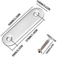 thumbnail image 2 of Angle Connector Flat Corner Bracket Stainless Steel Corner Bracket Furniture Corner Bracket With 56*16mm Screws(10pcs) Betterlifefg, 2 of 5