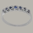 thumbnail image 3 of LBG British Made 10k White Gold Real Genuine Sapphire Womens Eternity Ring - 33 size options - Size 8.25, 3 of 9
