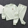 thumbnail image 2 of TOWED22 Boys Girls Pajamas 2Piece Toddler Kids Pjs Sets Cotton Toddler Clothes Fall Winter Sleepwears 3 6 9 12 18 24 Months 2 3 4 5 6 7 8 9 Years(Green,6-12 M), 2 of 6