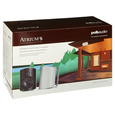 Polk Audio - Atrium5 5" Outdoor Speakers (Pair) - Black