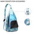 thumbnail image 2 of Waterproof Sling Backpack for Women – Lightweight Crossbody Chest Bag with Adjustable Strap for Travel & Outdoor – Hawaiian Sea Turtle Print, Tropical Ocean Marine Life Design, 2 of 4