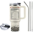 thumbnail image 3 of Teacher Gifts for Women, 40oz Teacher Tumbler with Handle, Teacher Appreciation Week Gifts, Best Teachers Gifts Ideas for Birthday Christmas Graduation Back to School Teacher Nutrition Facts Cup, 3 of 6