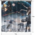 thumbnail image 5 of Outer Space Galaxy Wars Shower Curtain Blue Modern Polyester Waterproof Shower Curtain for Bathroom Home Decor with 12 Hooks 72x72in, 5 of 5