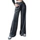 thumbnail image 3 of Txlixc Pantalones de terciopelo de piernas anchas para mujeres, pantalones elásticos casuales de cintura alta y ancha Txlixc  moda, 3 of 9