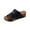 Black, variant on Women's Fashion Sandals Casual Summer Solid One-Line Flower Beach Sandals Wedge Heel Thick Bottom Slippers