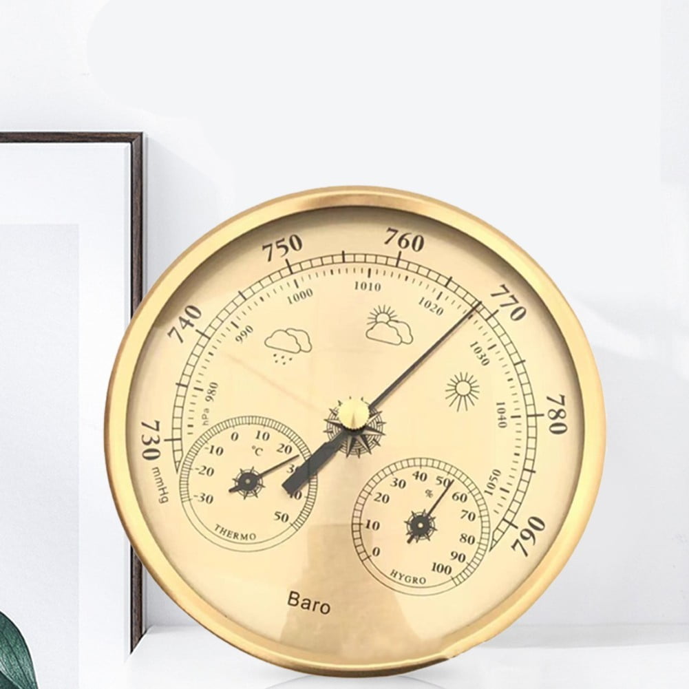 130Mm 3-In-1 Weather Station Thermometer, Hygrometer And Barometer
