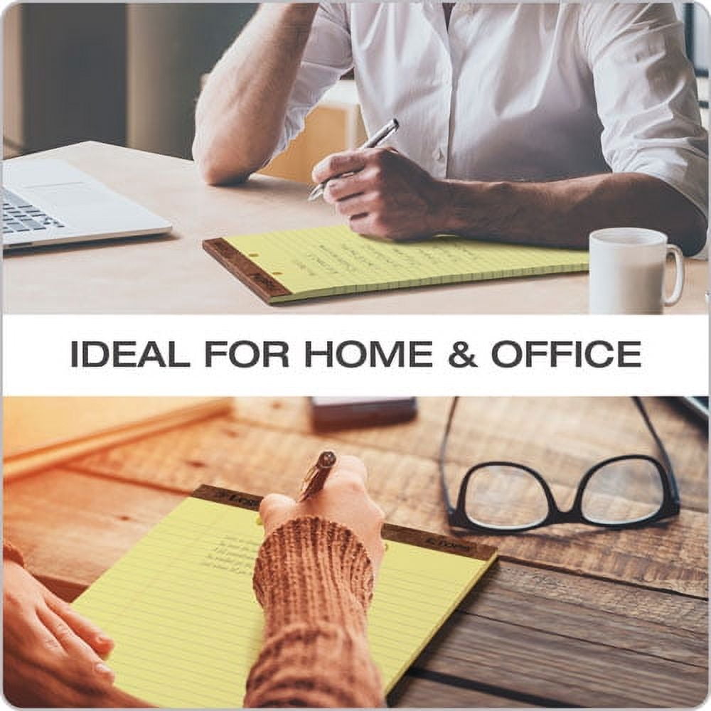 "The Legal Pad" Ruled Perforated Pads, Wide/legal Rule, 50 White 8.5 X 11.75 Sheets | Bundle of 5 Pads