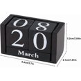 thumbnail image 4 of Wooden Perpetual Calendar Cube Calendar Block Month Date Display Home Office Decor (Black), 4 of 4