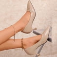thumbnail image 2 of Xfvqtps Womens Patent Leather Pointed Toe Pumps Comfortable Work Kitten Heels Classic Dress Shoes for Office Party, 2 of 9