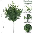 thumbnail image 2 of 12 Pcs Real Touch Norfolk Pine Branches, 18" Christmas Artificial Green Plants Branch Faux Cedar Norfolk Pine Stem Fake Greenery Pine Picks For Vase Diy Crafts Garland Wreath Christmas Indoor Outdoor, 2 of 7