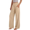 thumbnail image 3 of Sundazz Wide Leg Pants for Women Summer Smocked Waisted Palazzo Pants Baggy Flowy Trousers, XS-XL, 3 of 8