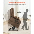 thumbnail image 4 of KFFKFF Fauteuil Inclinable Releveur Électrique, Fauteuil Releveur avec Chauffage et Massage pour Aînés, Fauteuil Inclinable à Double Moteur avec 2 Porte-Gobelets et Port USB, Réglage de Position Infini Fauteuil Inclinable Électrique, 4 of 9
