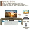 thumbnail image 5 of Farmhouse TV Console Table, Living Room Wooden TV Stand for 70'' Television, Heavy Duty TV Cabinet with 2 Storage Drawers, Media Shelf & RGB LED Lights, Entertainment Center Gaming Console, 5 of 10