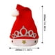 thumbnail image 3 of Sombrero de Navidad de Corona de Terciopelo Rojo - Sombrero festivo para fiestas de 11,02x14,96 pulgadas para adultos, tela sin tejed, repisa y decoración para estanterías, 3 of 5