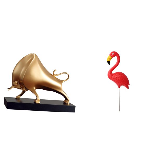 Escultura abstracta de fusión para mesa y decoración de jardín, figura única de flamenco para el hogar, escritorio, sala de estar, dormitorio, entrada