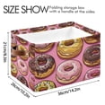 thumbnail image 4 of Yayeee Canvas Storage Basket with Handles for Shelves Fabric Bins Closet Organizer, Cute Doughnuts Pattern, 4 of 8