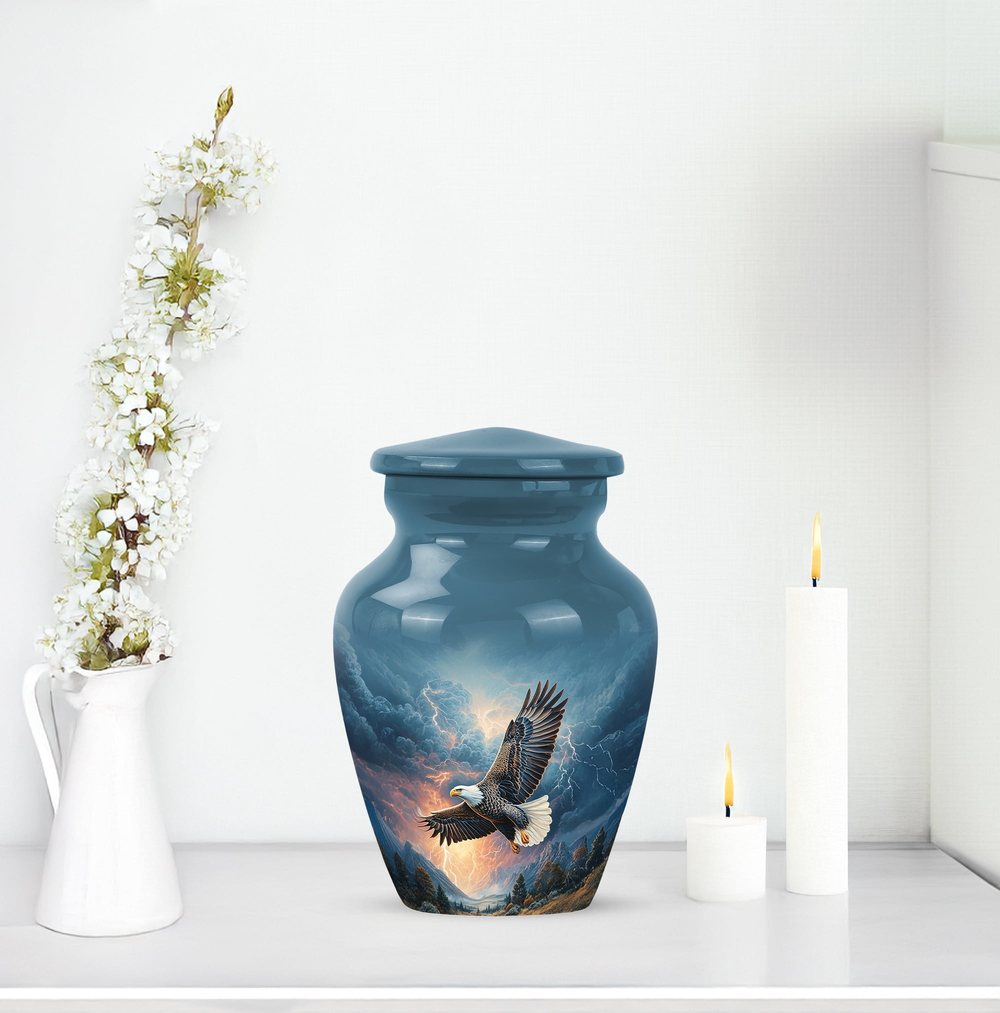 SABURIAL Eagle Urn - Mini Cremation Urn for Human Ashes Adult Man - Keepsake Burial Urns for Ashes Adult Women - Funeral Urns - 3 Inch