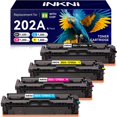 thumbnail image 1 of Cartuchos de tóner InKni 202A, paquete de 4 unidades CF500A compatibles con HP, 1 of 9
